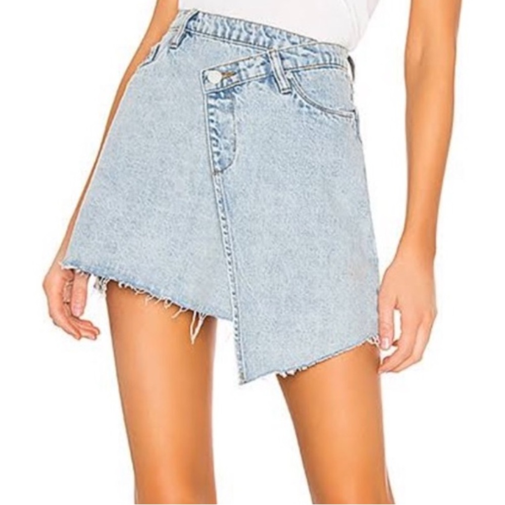BLANKNYC Asymmetrical Denim Skirt | Acid Trip | Size 24